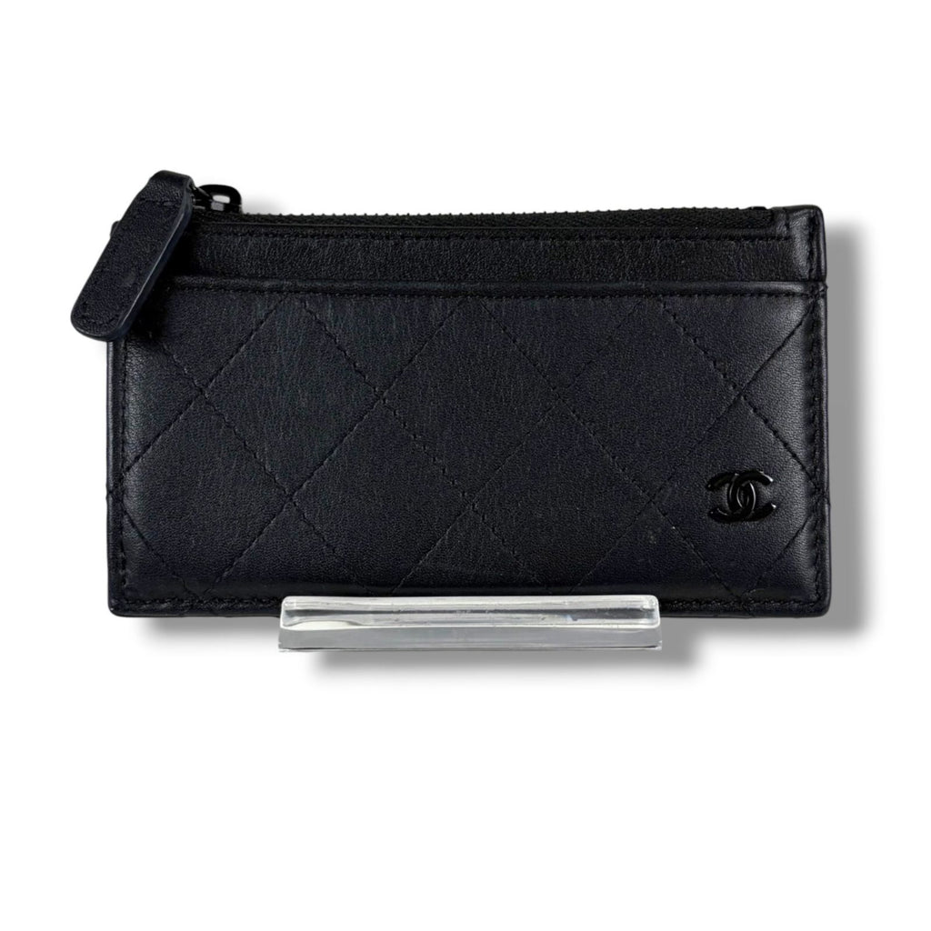 Chanel Quilted Fragment Case Black Wallet — view 4