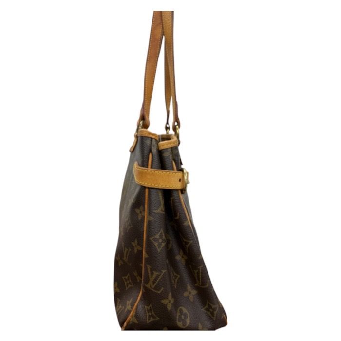 Louis Vuitton Monogram Brown Gold Leather Tote Bag — view 3