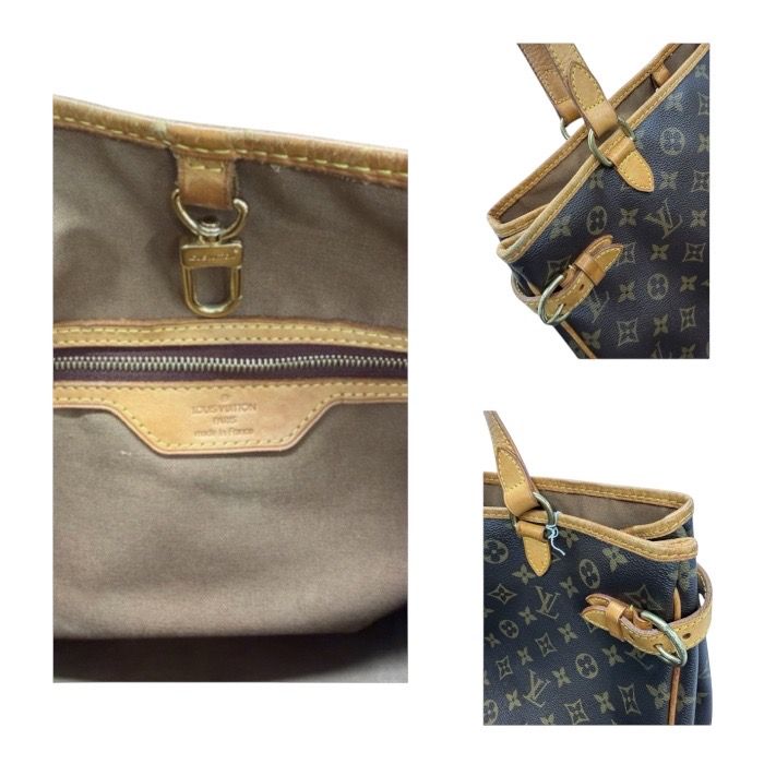 Louis Vuitton Monogram Brown Gold Leather Tote Bag — view 8