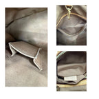 Louis Vuitton Monogram Brown Gold Leather Tote Bag — view 7