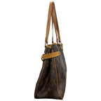 Louis Vuitton Monogram Brown Gold Leather Tote Bag — view 4