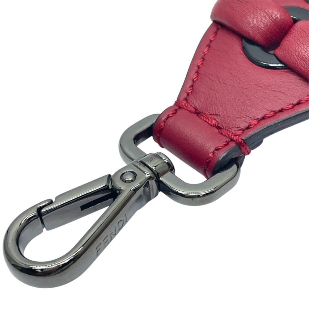 Fendi Strap You Shoulder Leather Metal Red Lightweight Cross — view 3