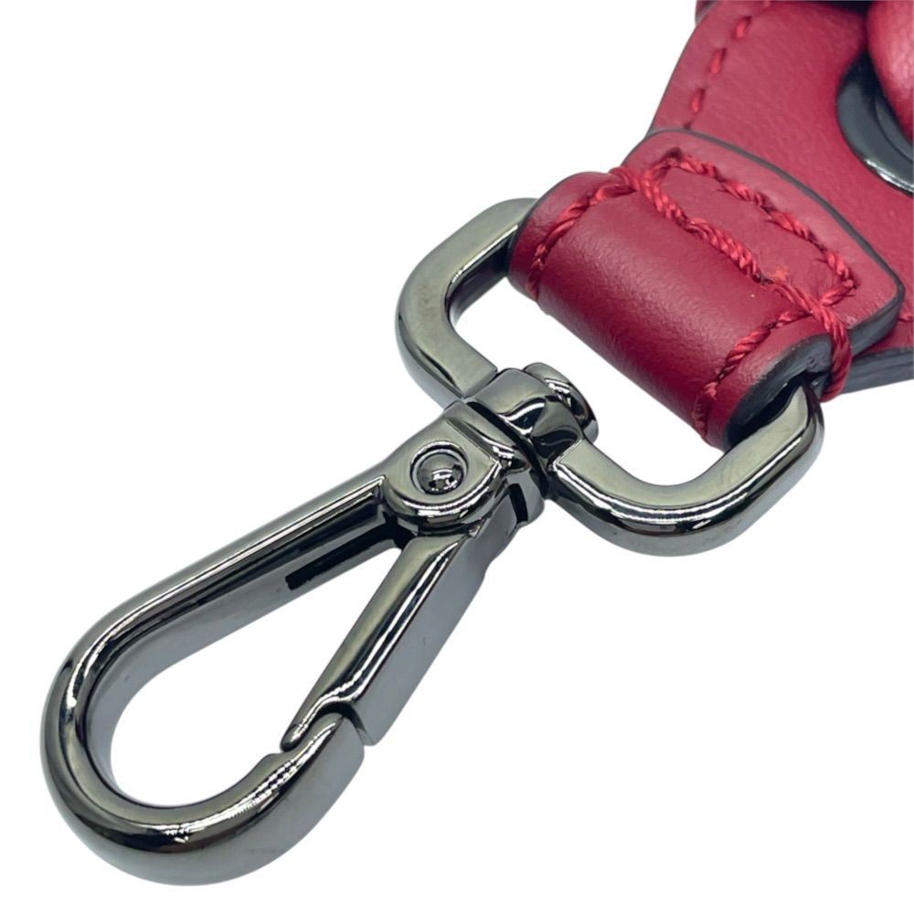 Fendi Strap You Shoulder Leather Metal Red Lightweight Cross — view 2