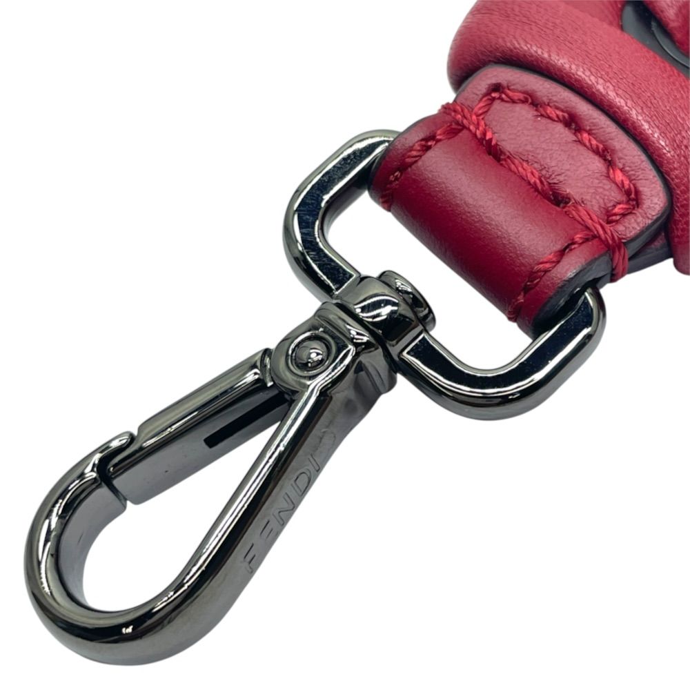 Fendi Strap You Shoulder Leather Metal Red Lightweight Cross — view 5
