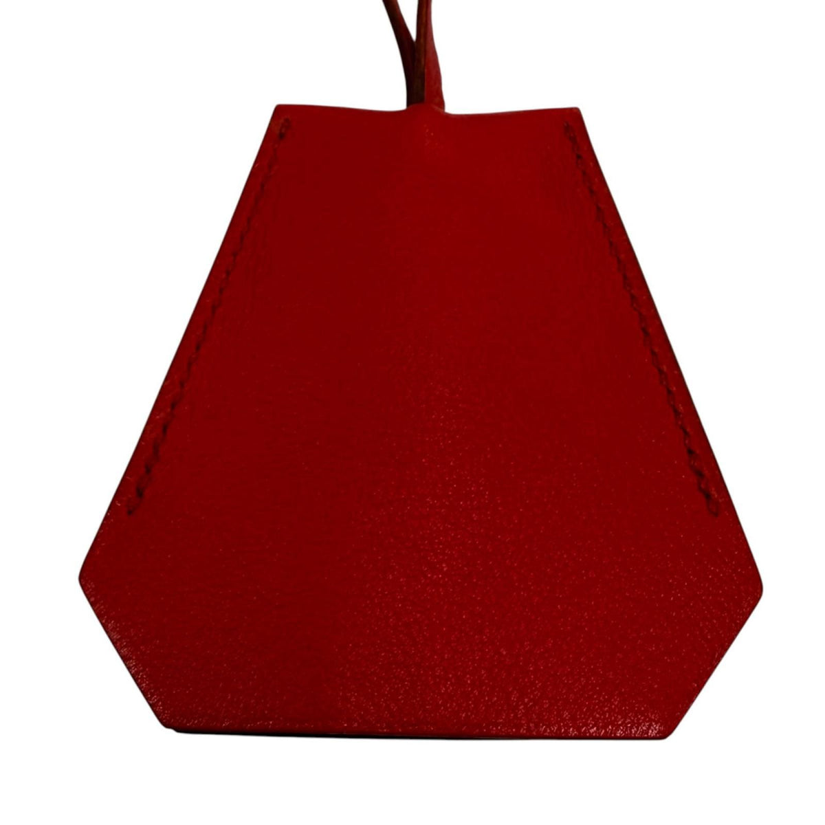 Hermes Vintage Clochette Necklace Box Calf Rouge Vif Martin Margiela