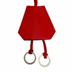 Hermes Vintage Clochette Necklace Box Calf Rouge Vif Martin Margiela — view 5