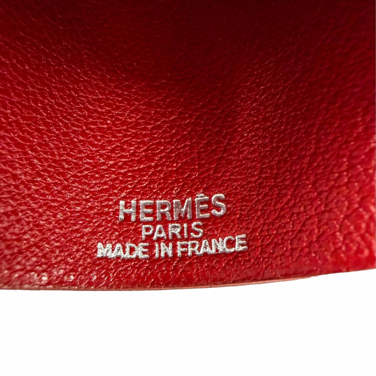 Hermes Vintage Clochette Necklace Box Calf Rouge Vif Martin Margiela — view 8
