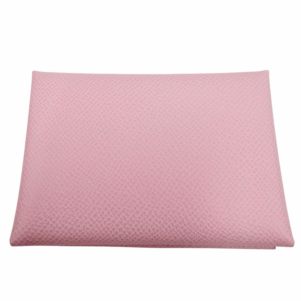 Hermes Calvi Duo Veau Epsom Mauve Sylvestre Silver Sellier Coin Purse — view 3