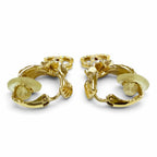 Chanel CC Logo Star Eco Pearl Rhinestone Earrings Gold — view 3