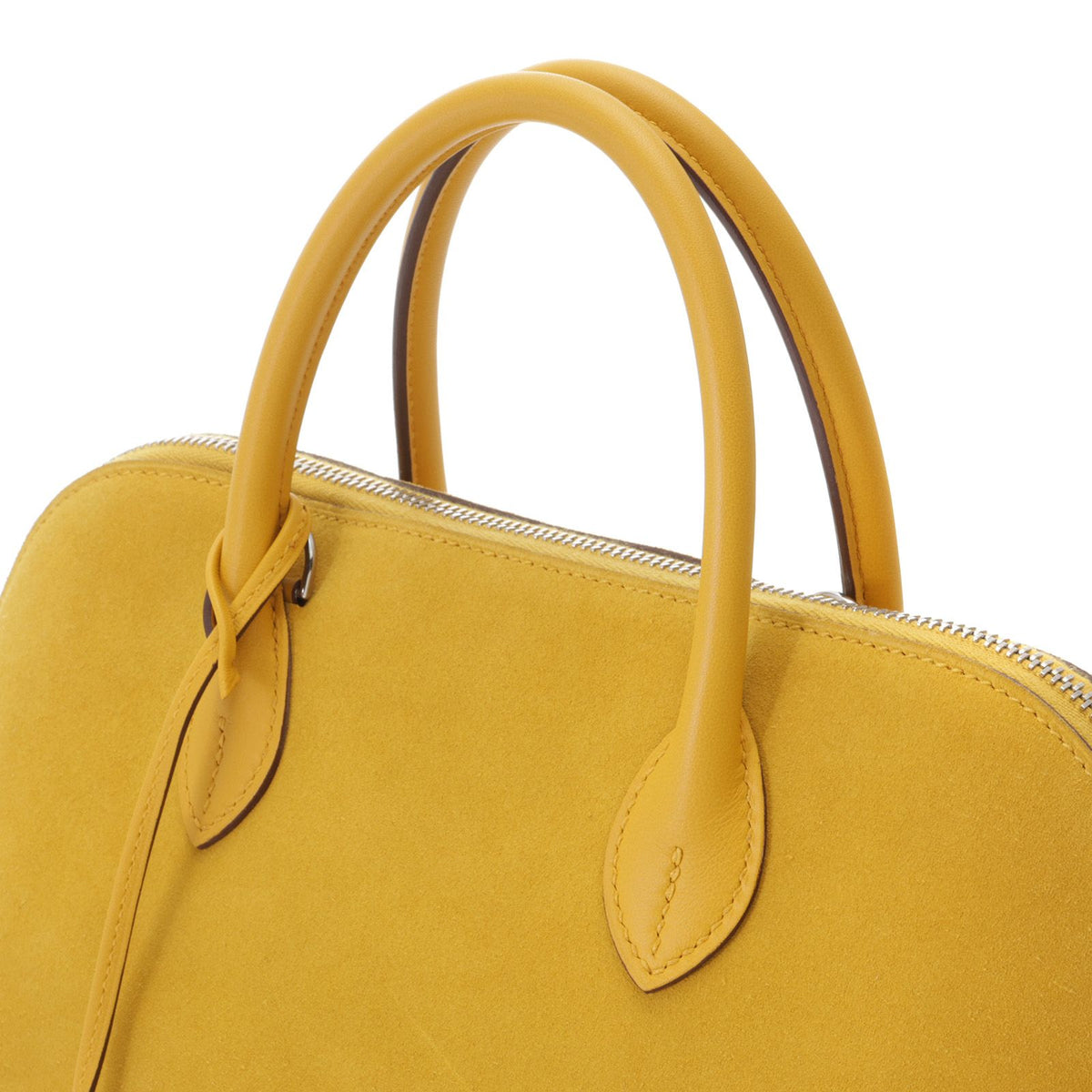 Hermes Bolide 1923 30 Jaune Silver Tote Sweatshirt — view 4