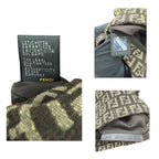 Fendi Zucchino Brown Silver Canvas Leather Pochette — view 3