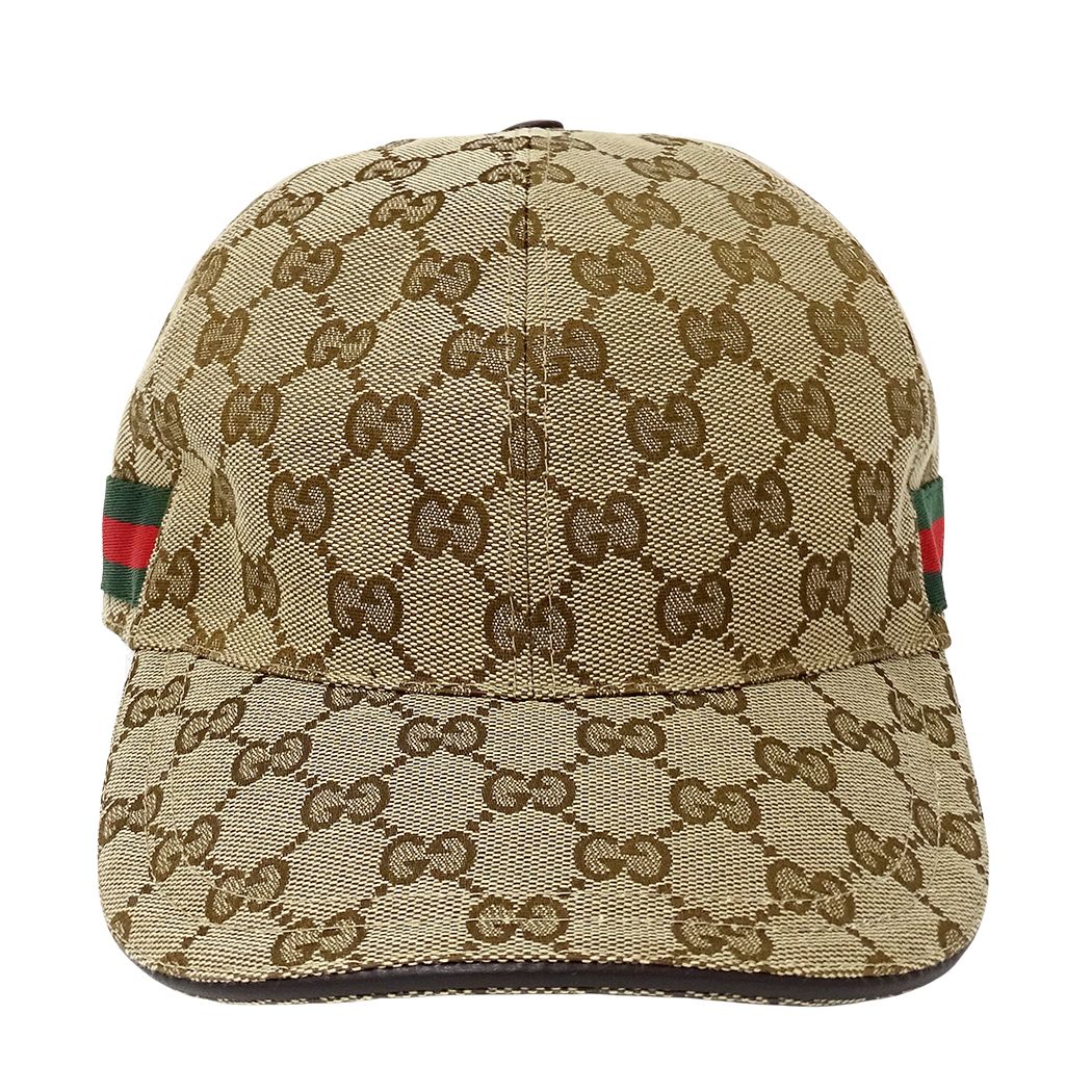 Gucci Cap Web GG Canvas Beige Brown Hat — view 2
