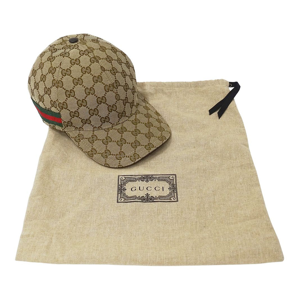 Gucci Cap Web GG Canvas Beige Brown Hat — view 7