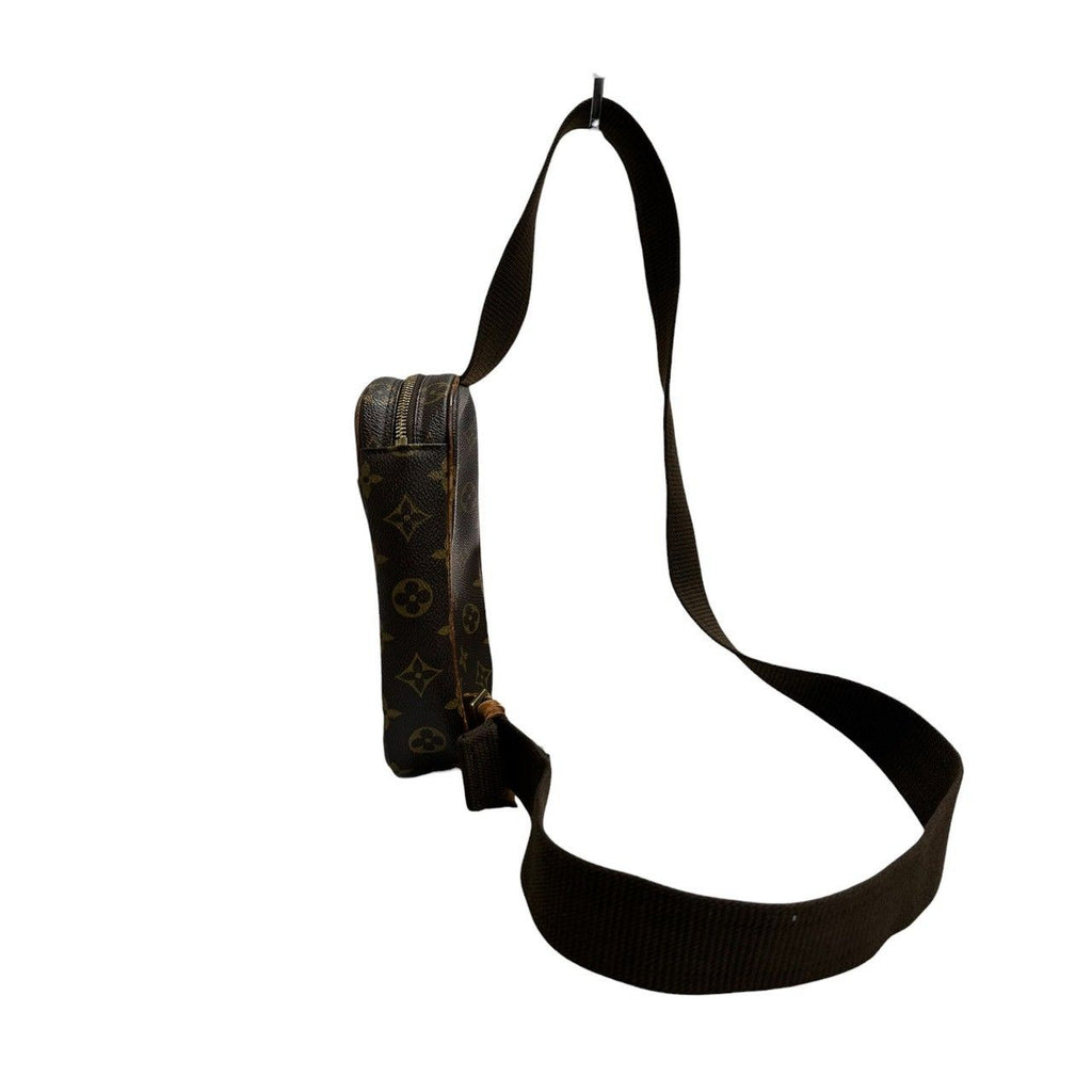 Louis Vuitton Monogram Brown Gold Leather Belt Bag — view 2