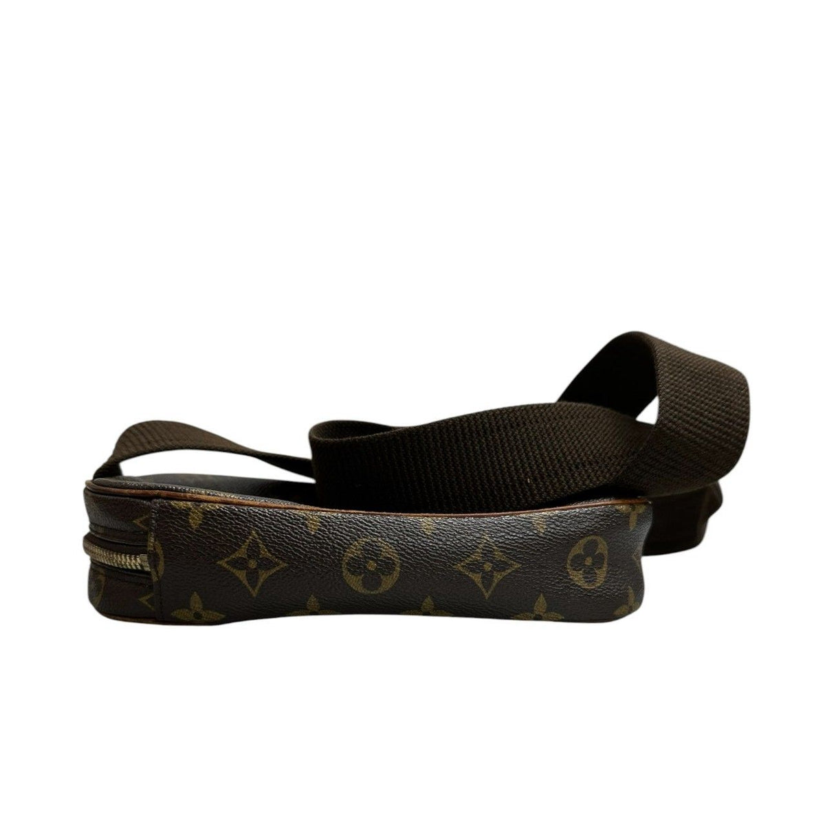 Louis Vuitton Monogram Brown Gold Leather Belt Bag — view 4