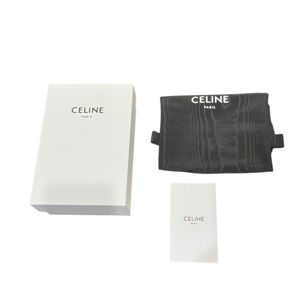 Celine Triomphe Small Flap Wallet Tartan Check Trifold Wool Leather — view 5