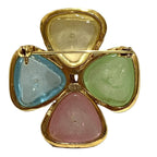 Chanel CC Logo Clover Color Stone 96P Brooch — view 4