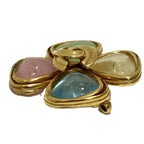 Chanel CC Logo Clover Color Stone 96P Brooch — view 2