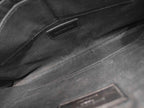 Saint Laurent Clutch Monogram Document Holder Gray Leather V-stitch YSL Silver — view 8