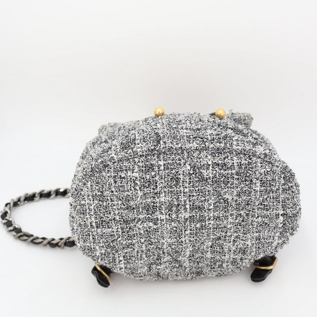 Chanel Vintage Chanel 19 Backpack Tweed — view 3