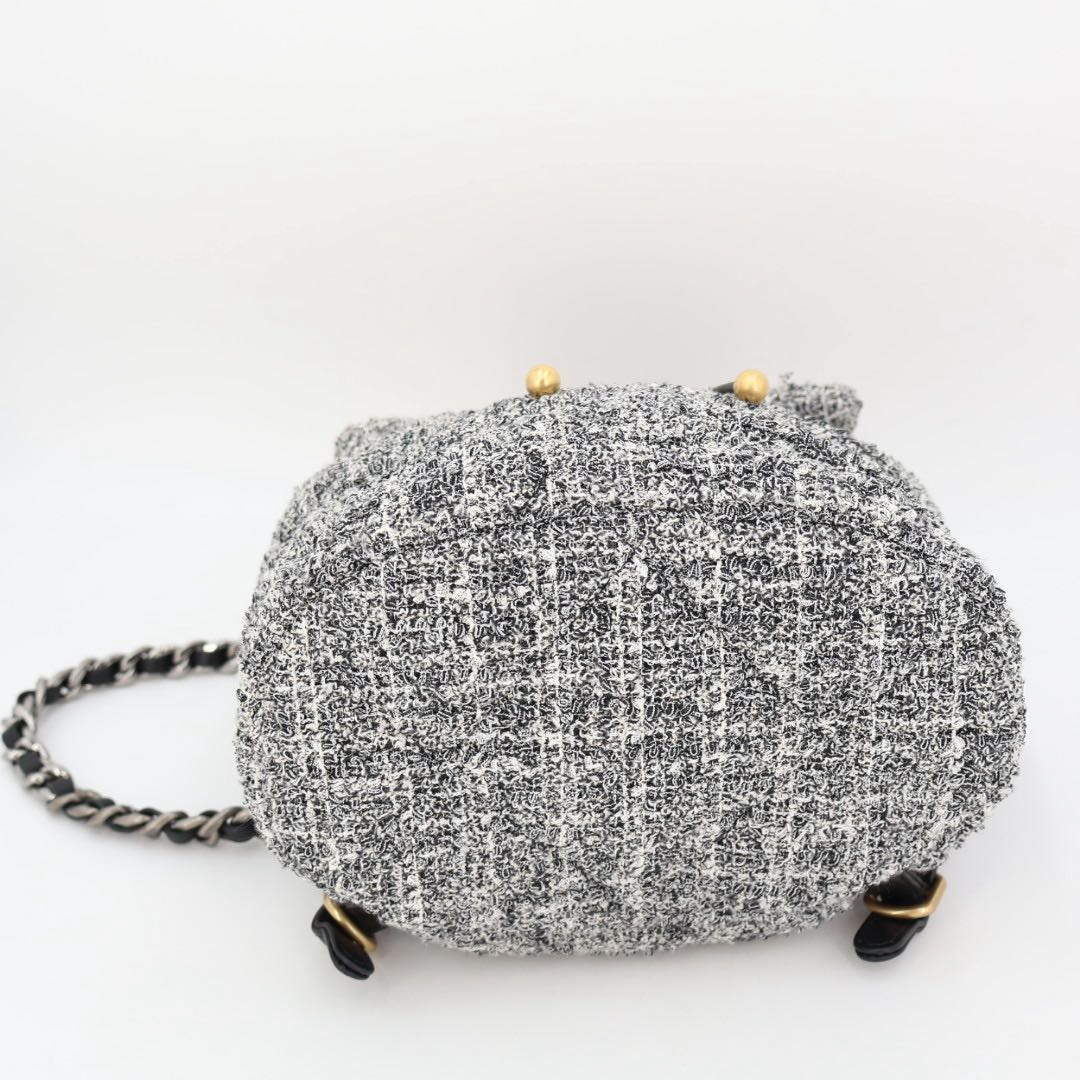 Chanel Vintage Chanel 19 Backpack Tweed — view 3
