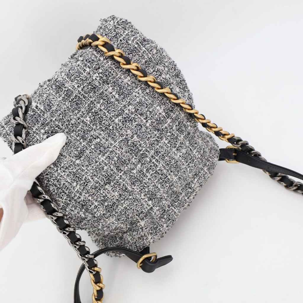 Chanel Vintage Chanel 19 Backpack Tweed — view 8