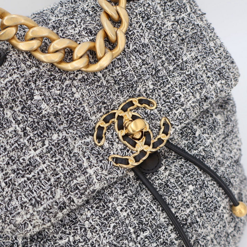 Chanel Vintage Chanel 19 Backpack Tweed — view 6