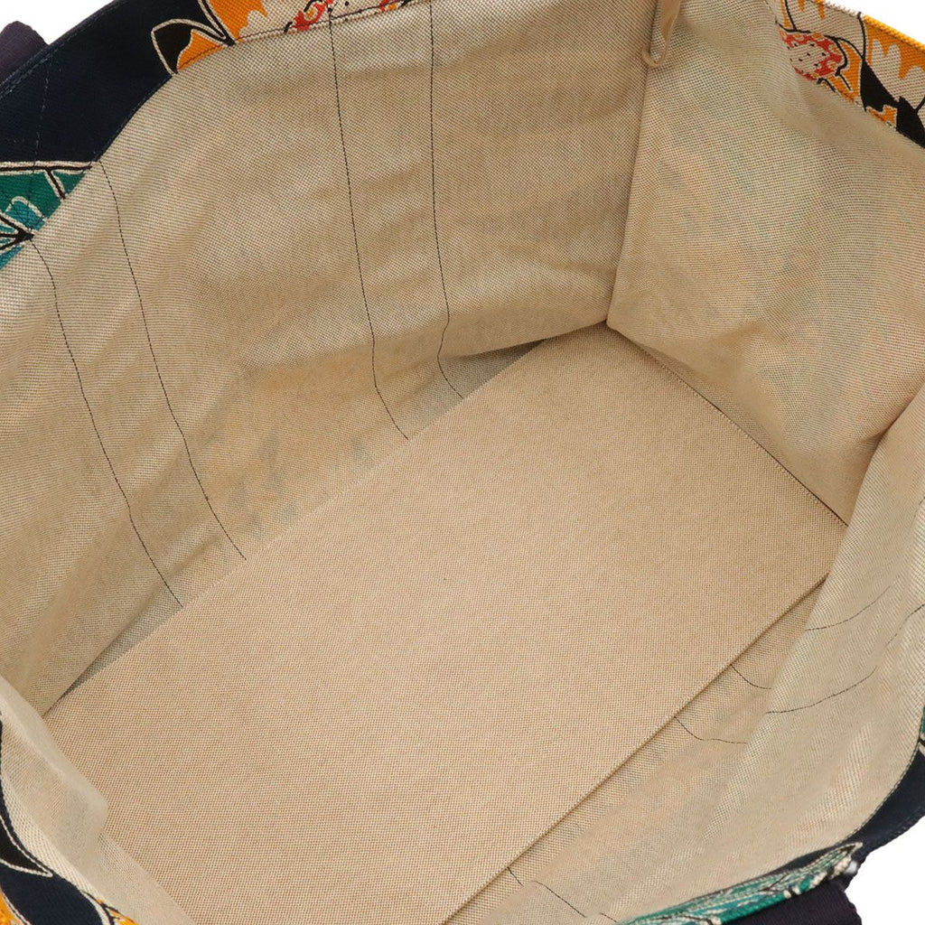 Hermes Tote Large Beach Shoulder Bag Savannah Dance Canvas Dark Navy Multicolor — view 7