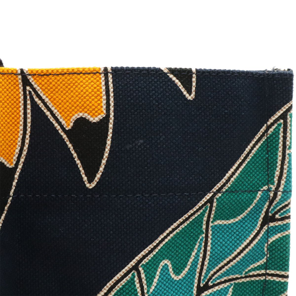 Hermes Tote Large Beach Shoulder Bag Savannah Dance Canvas Dark Navy Multicolor — view 5