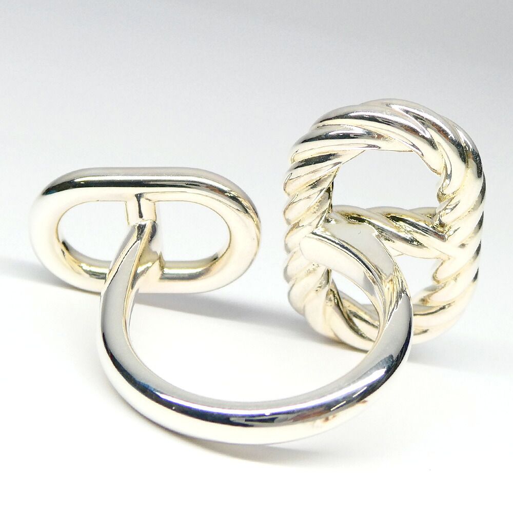 Hermes Chaine D'ancre Ring Silver — view 4
