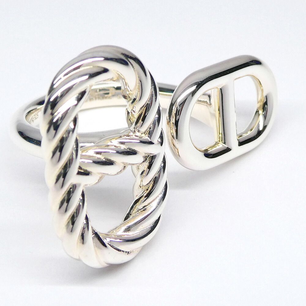 Hermes Chaine D'ancre Ring Silver — view 3