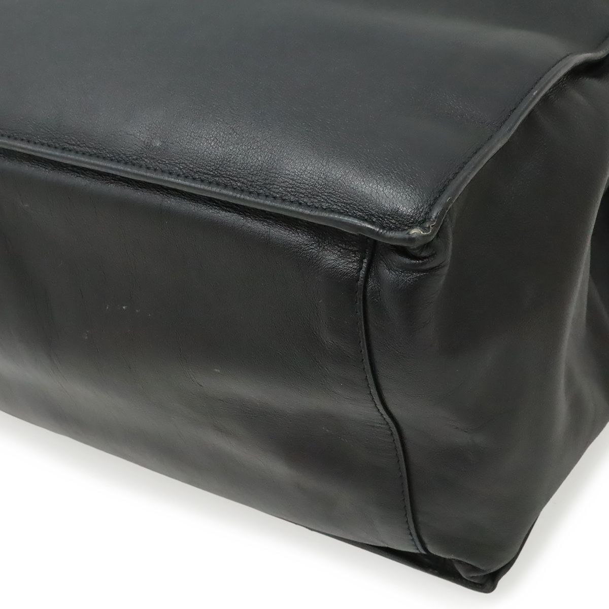 Saint Laurent Paris YSL Rive Gauche Tote Shoulder Bag Leather Black — view 3