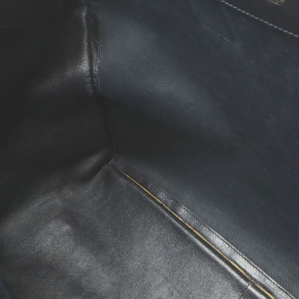Saint Laurent Paris YSL Rive Gauche Tote Shoulder Bag Leather Black — view 6