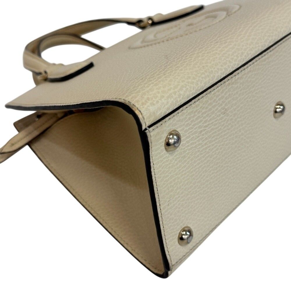 Gucci Soho Handbag Interlocking G Leather White Ivory — view 3