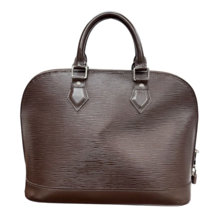 Louis Vuitton Epi Brown Silver Leather Handbag — view 2