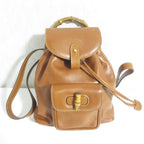 Gucci Bamboo Leather Mini Backpack Brown