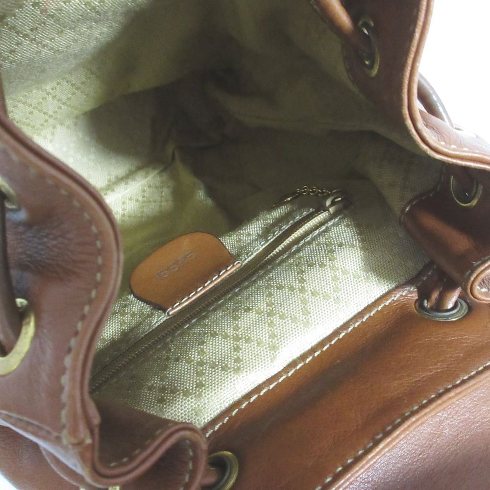 Gucci Bamboo Leather Mini Backpack Brown — view 8