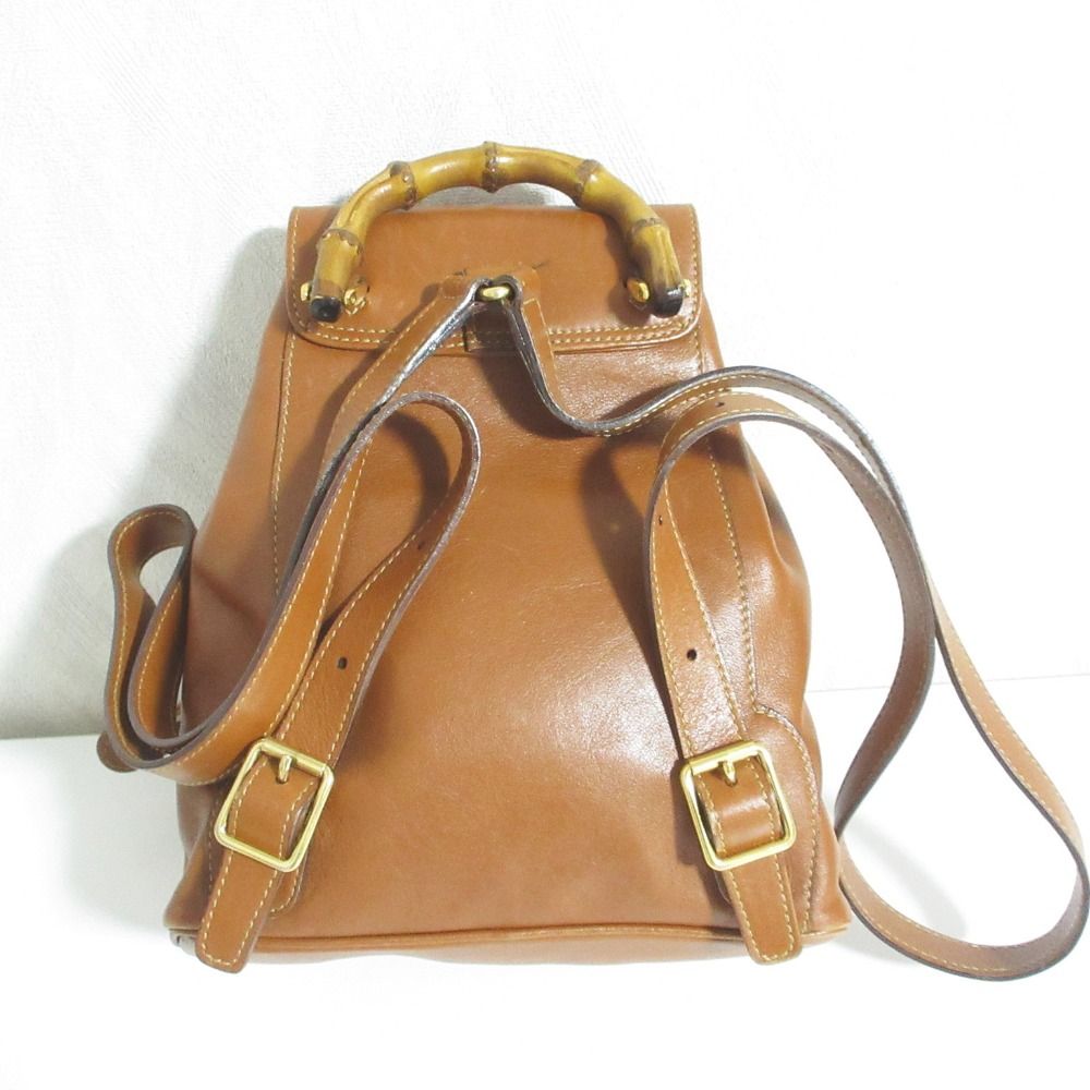 Gucci Bamboo Leather Mini Backpack Brown — view 2
