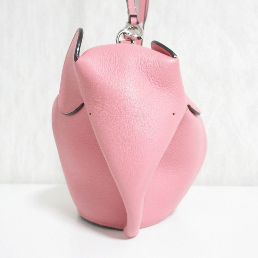 Loewe Elephant Leather Mini Shoulder Bag Pink — view 3