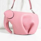 Loewe Elephant Leather Mini Shoulder Bag Pink