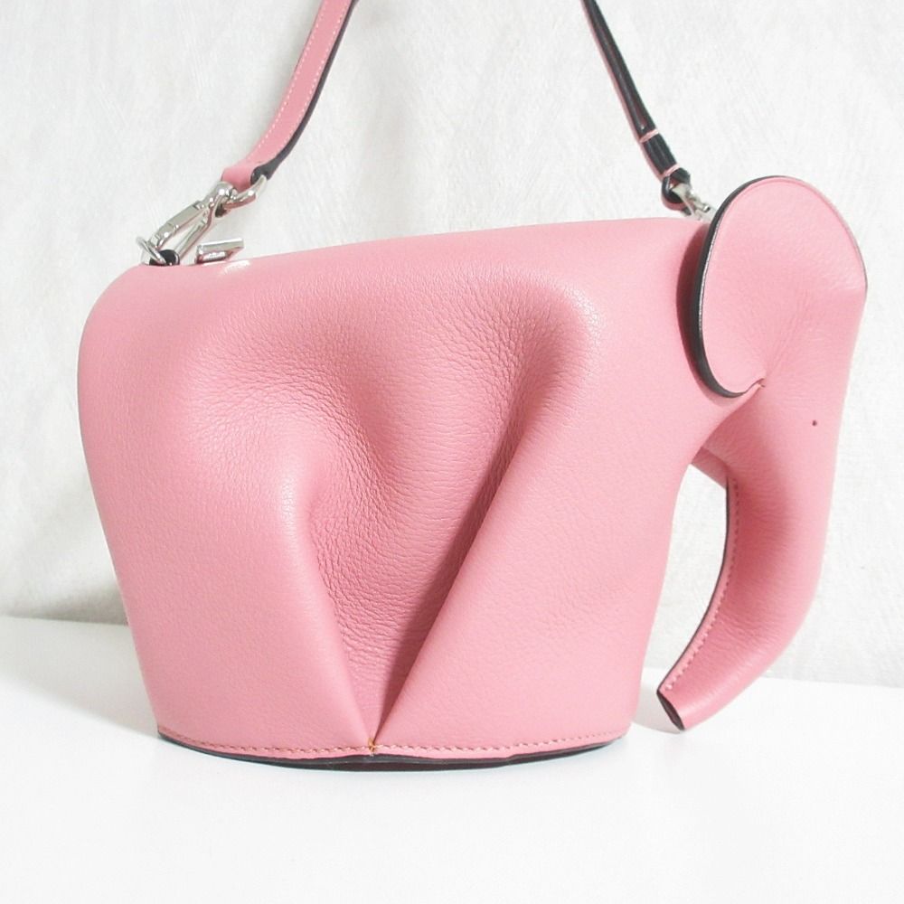 Loewe Elephant Leather Mini Shoulder Bag Pink — view 2