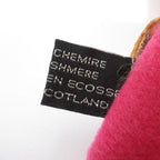 Hermes Cashmere 100% Fringe Scarf Shawl Pink — view 5