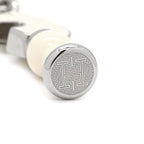 Hermes Necklace Cavaliere Metal Lacquer White Silver Chess Piece Knight Horse — view 6