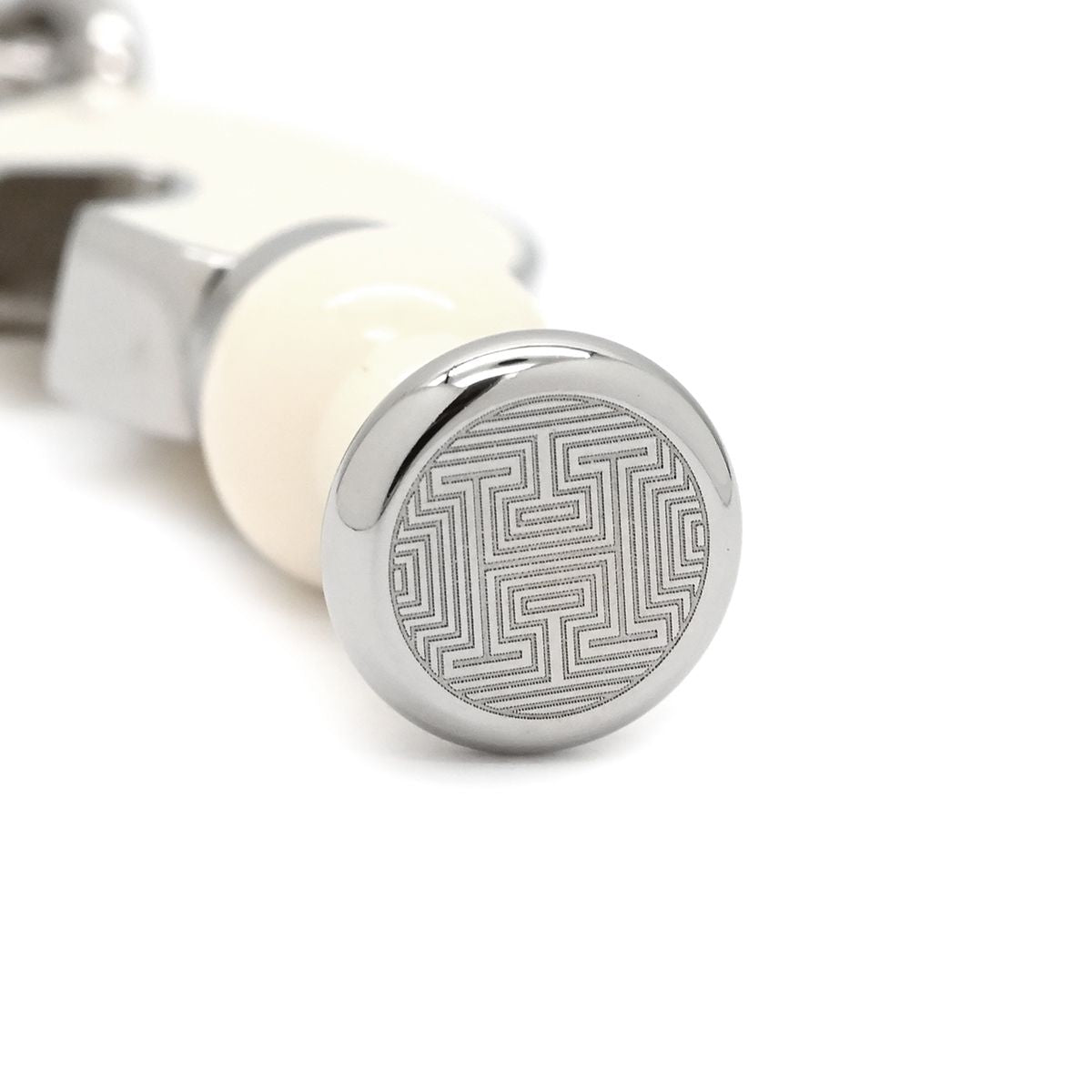 Hermes Necklace Cavaliere Metal Lacquer White Silver Chess Piece Knight Horse — view 6