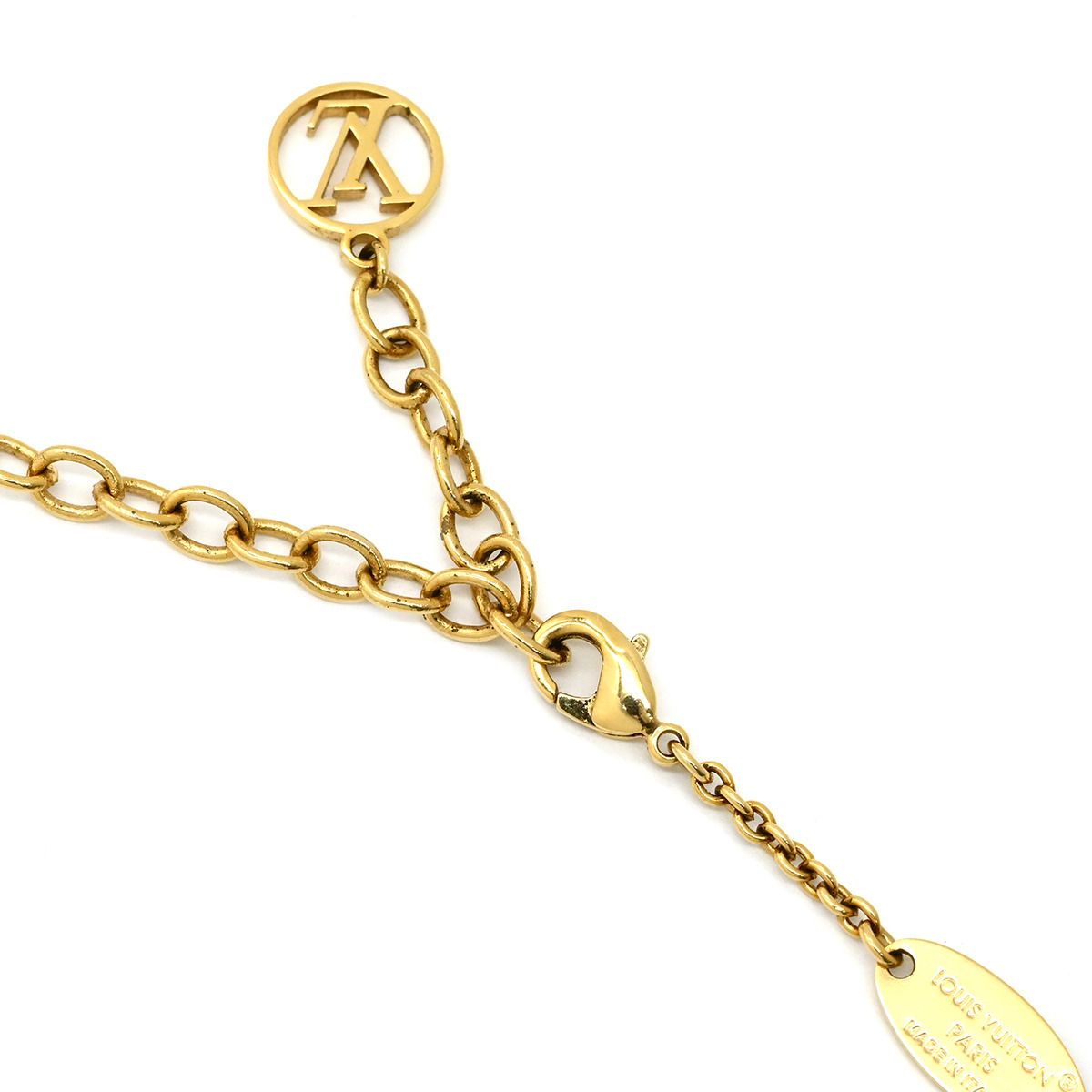 Louis Vuitton Necklace LV Iconic Strass Gold Logo Monogram Flower LV Circle — view 6