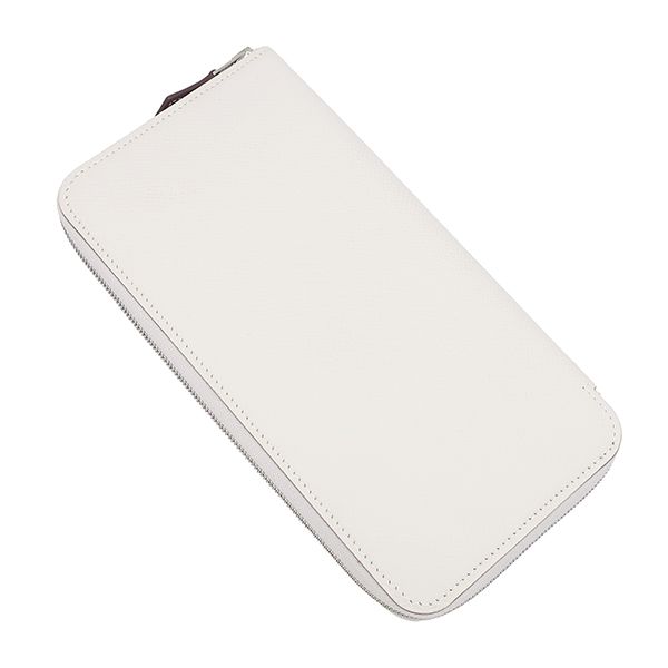 Hermes Wallet Azap Long Silk'in Veau Epsom Gripaire Ruby Silver White — view 2