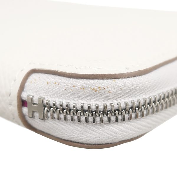 Hermes Wallet Azap Long Silk'in Veau Epsom Gripaire Ruby Silver White — view 4