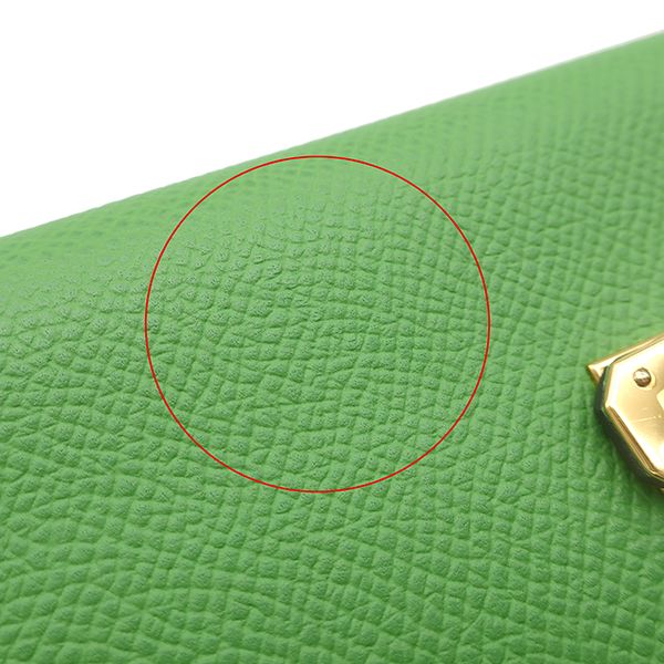 Hermes Wallet Kelly Long to Go Veau Epsom Vert Yucca Gold — view 8