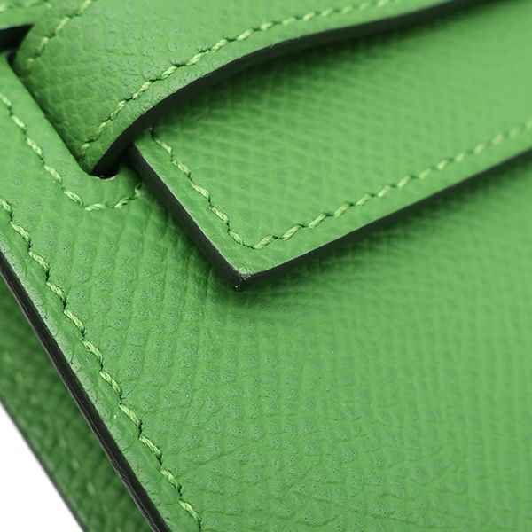 Hermes Wallet Kelly Long to Go Veau Epsom Vert Yucca Gold — view 7