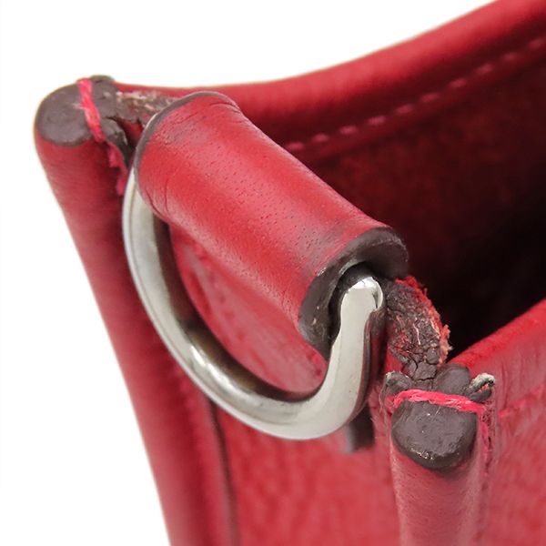 Hermes Shoulder Bag Evelyne TPM 16 Long Amazon Taurillon Clemence Rouge Casaque — view 6